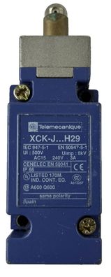 Telemecanique XCK-J H29 Limit Switch with ZCK-E67 Roller Plunger Head 240V 3A