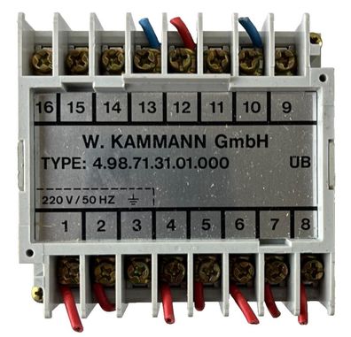 W. Kammann GmbH 4.98.71.31.01.000 Relay / Interface Module 220 V 50 Hz Used