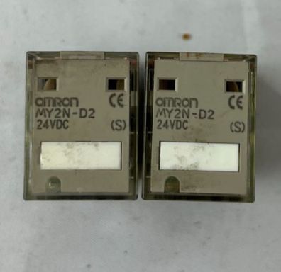 Omron MY2N-D2 Relay 24V DC DPDT Plug‑ n – Lot of 2 Used