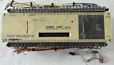 Omron Sysmac C40K C40K-CDR-A Programmable Controller 24VDC I/O 100-240VAC Used