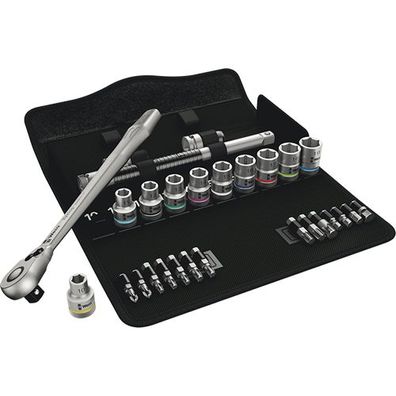 8100 SC 8 Zyklop Metal-Knarrensatz, Wera, 1/2" Vierkant, metrisch, 28-teilig,
