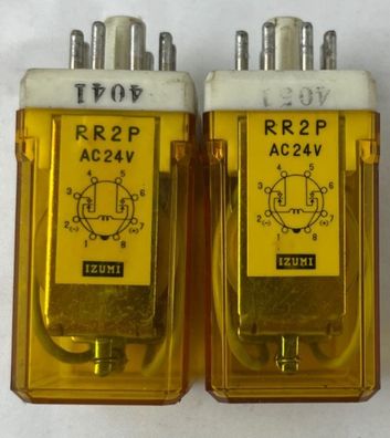 Omron RR2P AC24V Plug‑ n Relay DPDT 8‑ in – Lot of 2 Used