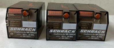 Schrack MR206024 Multimode Relay 24V AC 10A Octal – Lot of 3 Used