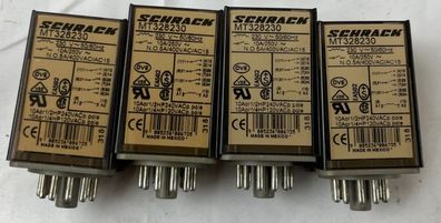 Schrack MT328230 Relay 230V AC 10A 3CO Plug‑ n Tyco – Lot of 4 Used