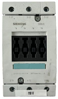 Siemens 3RT1044-1AG20 Sirius Power Contactor 3-Pole 65A AC-3 110V Coil Used