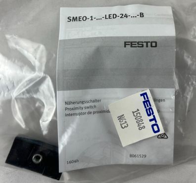 Festo SMEO?1?S?LED?24?B Magnetic Proximity Sensor 150848 12-27 VDC M8 Plug SMEO