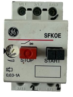 GE SFKOE Motor Protection Circuit Breaker 0.63-1A 25A AC?3 3?Pole Used