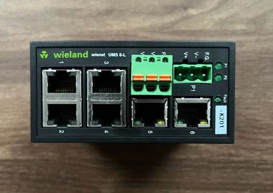 Wieland Wienet UMS 6-L Industrial IP Switch 6-Port Ethernet Used