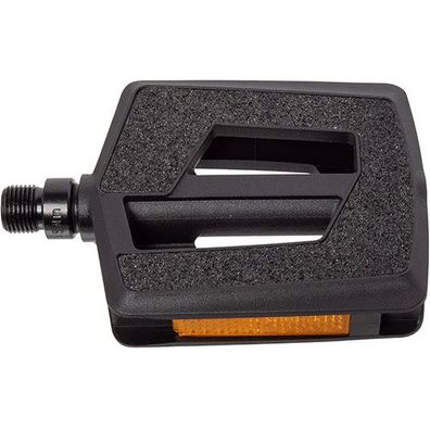 Antirutschpedal, Kunststoff, Sandpapier, Industrielager, schwarz, Messingschlager,