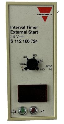Carlo Gavazzi S112 166 724 Interval Timer 24V External Start Display
