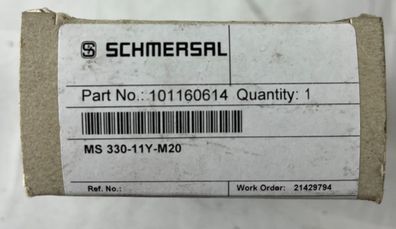 Schmersal MS 330-11Y-M20 Plunger Limit Switch IP65 Made Germany NEW