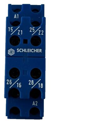 Schleicher KZC220-110 A Time Delay Relay NEW 24V DC 250ms Socket