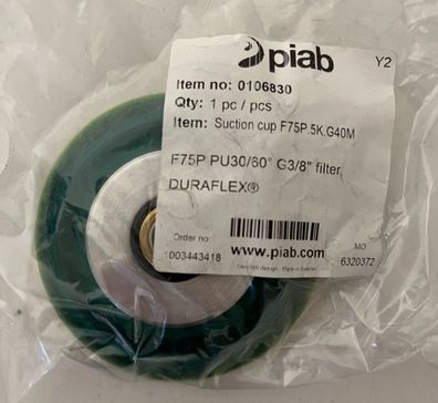 Piab Suction Cup F75P.5K. G40M G3/8" Filter Duraflex New