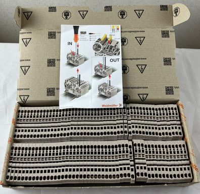 Weidmuller ZDU 2.5 Terminal Block NEW Box 100pcs 600V 27A DIN Rail