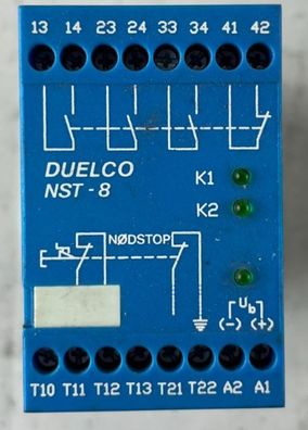 Duelco NST-8 Emergency Stop Safety Relay 230VAC USED