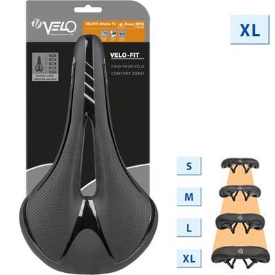 Sattel Velo-Fit Athlete FC, Unisex, Größe XL, schwarz, Velo, 250527