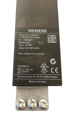 Siemens Sinamics Double Motor Module 6SL3120-2TE13-0AA4