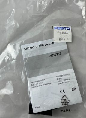 FESTO SMEO-1-LED-24V Proximity Sensor NEW Optical Block 24V LED 150848