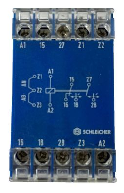 Schleicher SSY12 D Time Relay NEW 230V AC/DC 0.5s Fixed DIN Rail