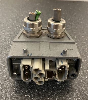 Harting Han Industrial Connector with Mixed Power & Data Modules - Used