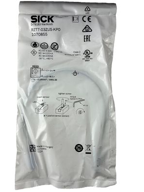 Sick RZT7-03ZUS-KP0 1070855 Reed Cylinder Sensor New Sealed M8 Pneumatic