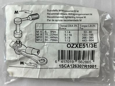 ABB OZXE51/3E Mounting Hardware Kit 1SCA126307R1001 Switch Disconnector NEW