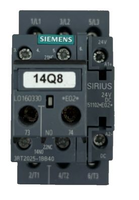 Siemens SIRIUS 3RT2025-1BB40 DC Contactor + 3RF2120-1BA10 Solid State Relay