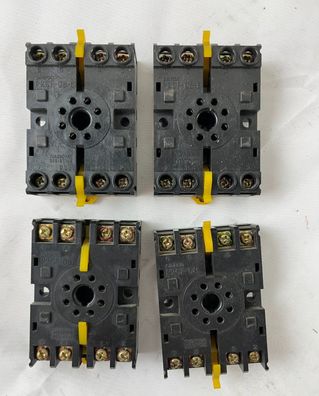 Omron P2CF-08-E Relay Socket 8-Pin DIN Rail Screw Terminal Lot 4pcs