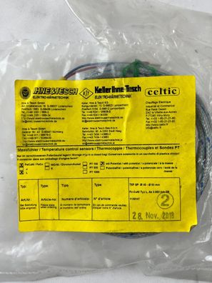 Ihne & Tesch TEF SP Thermocouple Type L Ø40?60 mm Pipe Clamp Sensor 2m Cable