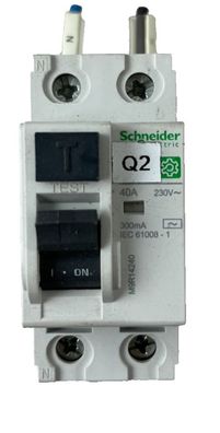 Schneider Electric 40A RCD 2P 230V 300mA IEC61008-1 Used