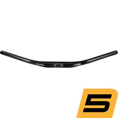 Ergotec Lenker Ladytown 31,8 - 620x16x30°, Safety Level 5, DB, schwarz matt