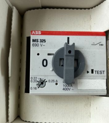 ABB MS325-0.25 Manual Motor Starter 0.16–0.25A 690V 3-Pole New