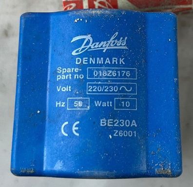 Danfoss BE230A 018Z6176 Solenoid Coil 220/230V 10W for EVR Valves New