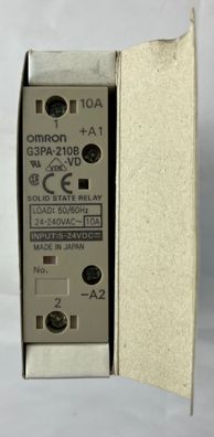 Omron G3PA?210B?VD Solid State Relay 10A 24-240Vac Output 5-24VDC Input New