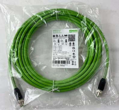 Murr 7000-44511-7960750 M12 Ethernet Cable 7.5m Shielded Dragchain UL CSA NEW