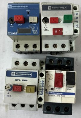 Telemecanique GV1-M06 GV2ME04 Motor Starter 0.16-1.6A Used Lot 4pcs