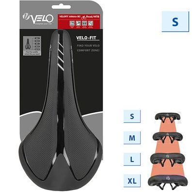 Sattel Velo-Fit Athlete BC, Unisex, Größe S, schwarz, Velo, 250520