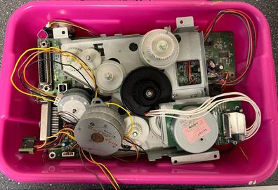 Large Lot of Assorted Stepper Motors and Components Used