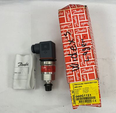 Danfoss MBS 3050 Pressure Transmitter 060G1151 0-100 bar 4-20mA New