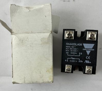 Carlo Gavazzi RA4425LA08 Solid State Relay SSR ZS 400V 25A 10-90VAC/VDC New