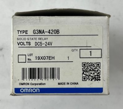 Omron G3NA-420B Solid State Relay, 1-Phase 20A 200-480VAC Load, 5-24VDC Input