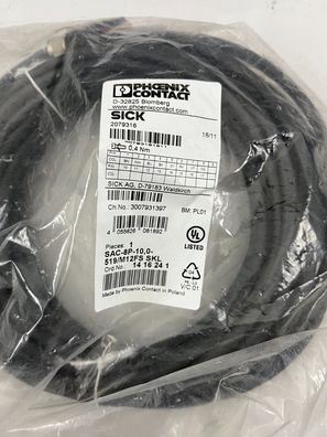 Phoenix Contact SAC-8P-10.0-519/M12FS SKL Sensor Cable 8-Pin M12 Female 10m