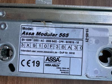 ASSA ABLOY Modular 1498 Lock Case – 225 mm – Steel – For Oval Cylin