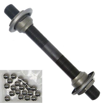 Vorderradachse 9,5mm L=130mm, mit Kugeln + Staubdeckel, Point, 30011800