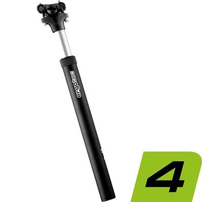 Ergotec Sattelstütze gefedert SP-5.0 - 31,6x350, SB0, Travel 45mm, Safety Level