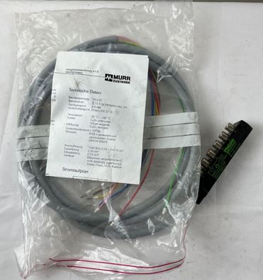 Murr Elektronik MVPS8 6-Port M8 Distribution Block 24VDC 2A 19147-0 NEW