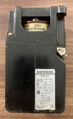 Vintage Siemens 3TA61 Industrial Electrical Contactor Relay - Used