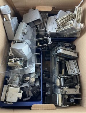 Wieland Harting Industrial Connector Lot Heavy Duty Housings Inserts Used