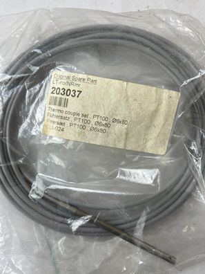 PT100 Temperature Sensor Probe Ø6x80mm 5m Cable Industrial RTD New