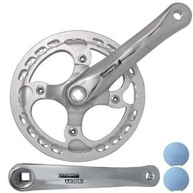 Kurbelsatz FCS752 44 Zähne, 170 mm, silber, mit Kettenschutz, SunRace, FCS752-BOX